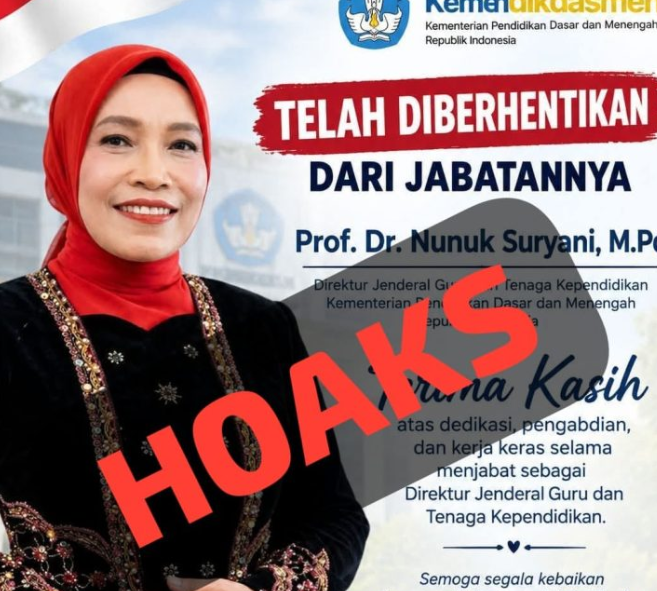 Kemendikdasmen Tegaskan Kabar Dirjen GTK Diberhentikan adalah Hoaks